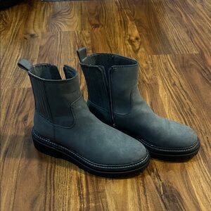 Women’s Gray Leather Boots